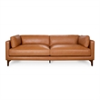 Valencia Living Room Premium Top-Grain Leather Sofa in Tan