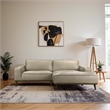 Oasis Modern Design Top Grain Leather Right-Faced Sectional Sofa in Beige