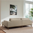 Oasis Modern Design Top Grain Leather Right-Faced Sectional Sofa in Beige