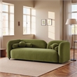 Bodur Japandi Style Luxury Modern Green Velvet Sofa with Stylish Curved Design