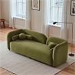 Bodur Japandi Style Luxury Modern Green Velvet Sofa with Stylish Curved Design