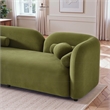 Bodur Japandi Style Luxury Modern Green Velvet Sofa with Stylish Curved Design