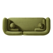 Bodur Japandi Style Luxury Modern Green Velvet Sofa with Stylish Curved Design