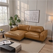 Oasis Modern Design Top Grain Leather Sectional Sofa in Tan