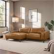 Oasis Modern Design Top Grain Leather Sectional Sofa in Tan
