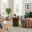 Lancelot Modern Sculptural End Table with Compact Round Design