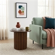 Lancelot Modern Sculptural End Table with Compact Round Design