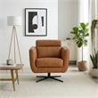 Patara Ergonomic Real Leather Swivel Chair with Adjustable Headrest & Metal Base