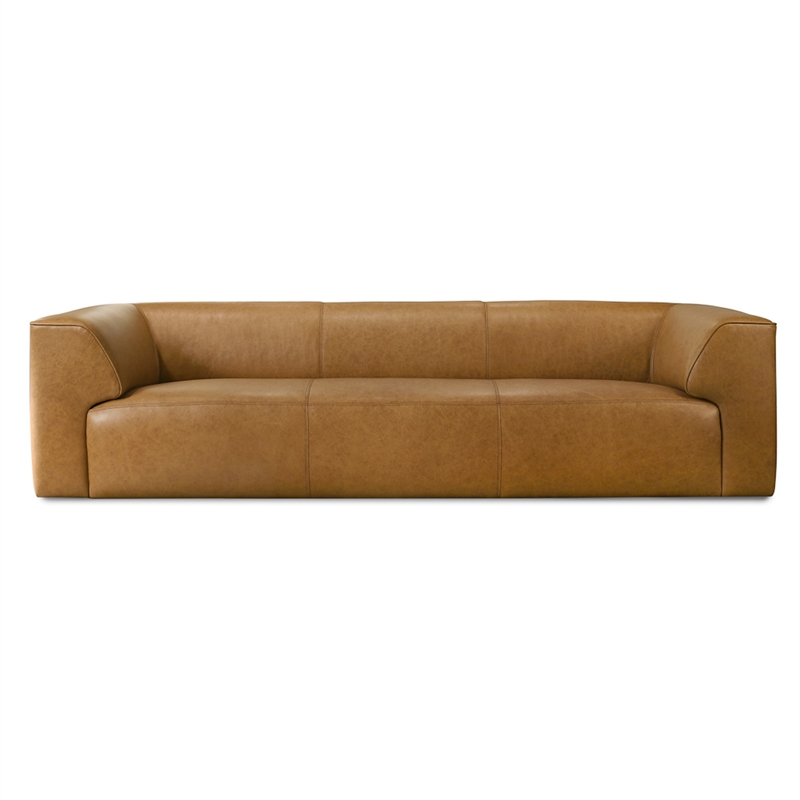 Lexington 3 Seater Premium Leather Sofa with Sleek Minimalist Profile
