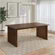 Lancelot Solid Wood Dining Table with Ribbed Slab Legs in Walnut