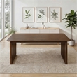 Lancelot Solid Wood Dining Table with Ribbed Slab Legs in Walnut