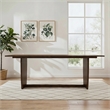Stanford Modern Rectangular Dining Table with Sculptural Slab Legs in Walnut