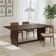 Stanford Modern Rectangular Dining Table with Sculptural Slab Legs in Walnut