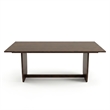 Stanford Modern Rectangular Dining Table with Sculptural Slab Legs in Walnut