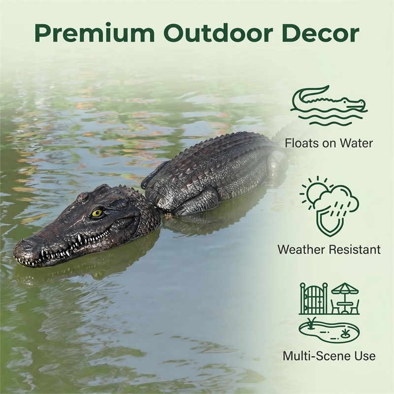 Oversize Realistic Crocodile alligatory Garden Statue