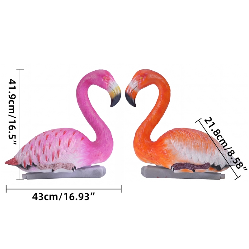 Floating Flamingo Orange&Pink (Set of 2)