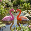 Floating Flamingo Orange&Pink (Set of 2)