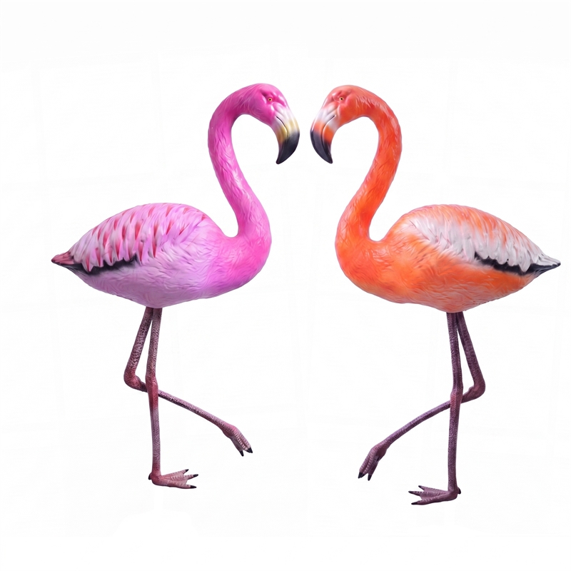 Set of 2 Stading Flamingo Pink& Orange