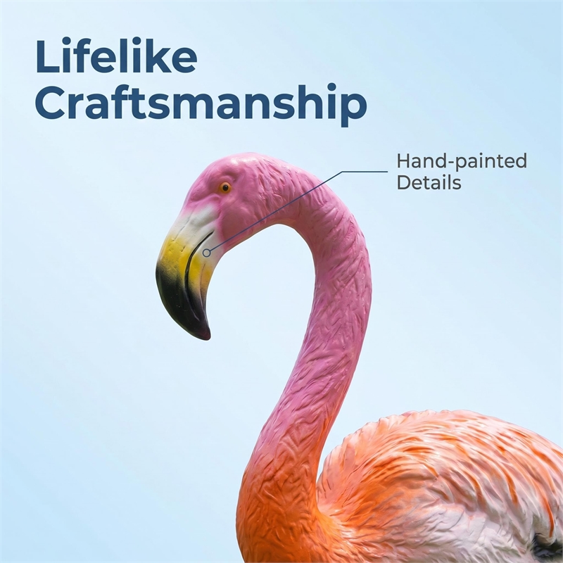 Set of 2 Stading Flamingo Pink& Orange