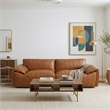 Pittsburgh Luxurious Real Leather Statement Sofa for Modern Homes in Tan