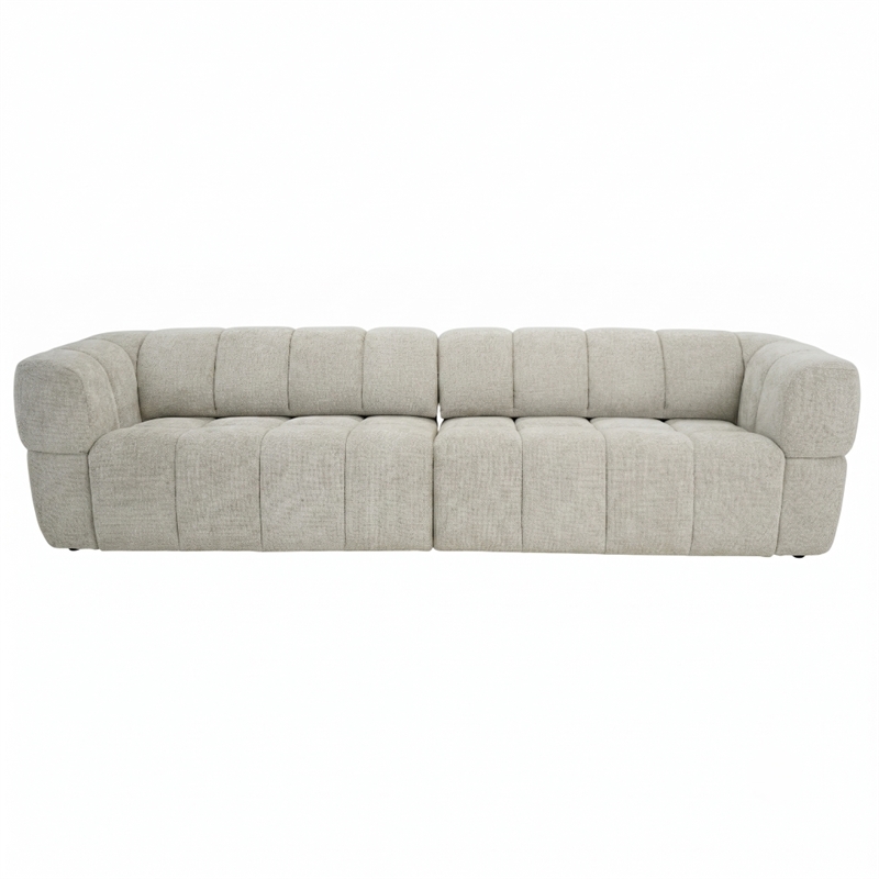 Stamford Power Slider Comfort Modern Sofa with Durable Wood Frame & Soft Chenille Fabric in Light Brown