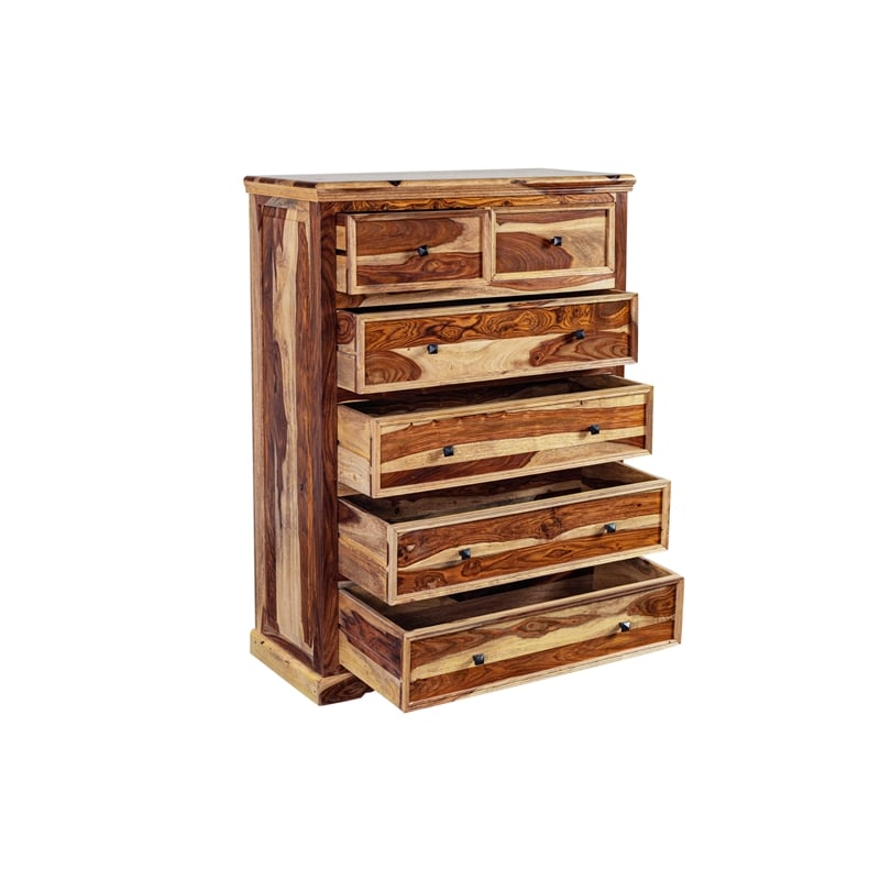 Porter Designs Taos Solid Sheesham Wood Bedroom Chest of Drawers.