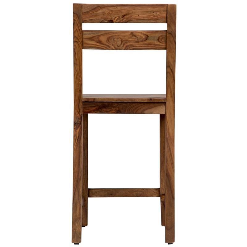 Urban Mid-Century Modern Sheesham Counter Height Chair in Brown (Set of 2)