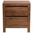 Urban Mid-Century Modern Sheesham Wood 2 Drawer Nightstand.