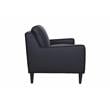 Porter Designs Lazio High Quality Leather Loveseat - Black