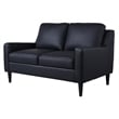 Porter Designs Lazio High Quality Leather Loveseat - Black