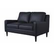 Porter Designs Lazio High Quality Leather Loveseat - Black