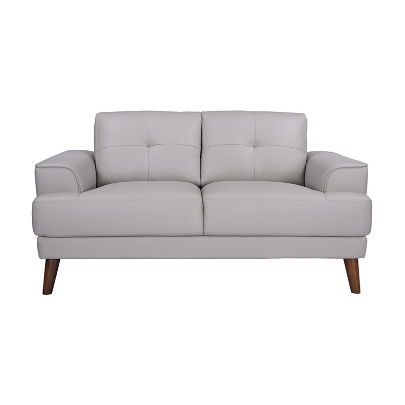 Porter Designs Anzio Top Quality Leather Loveseat - Cream