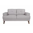 Porter Designs Anzio Top Quality Leather Loveseat - Cream