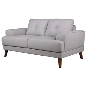 Porter Designs Anzio Top Quality Leather Loveseat - Cream