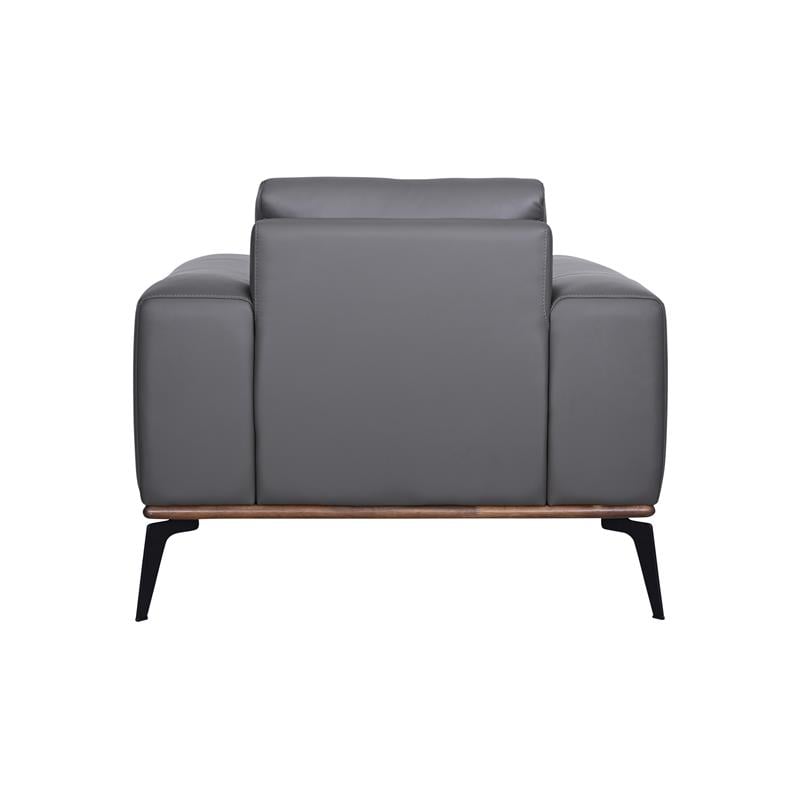 Porter Designs Pietro Top Grain Leather Chair - Gray