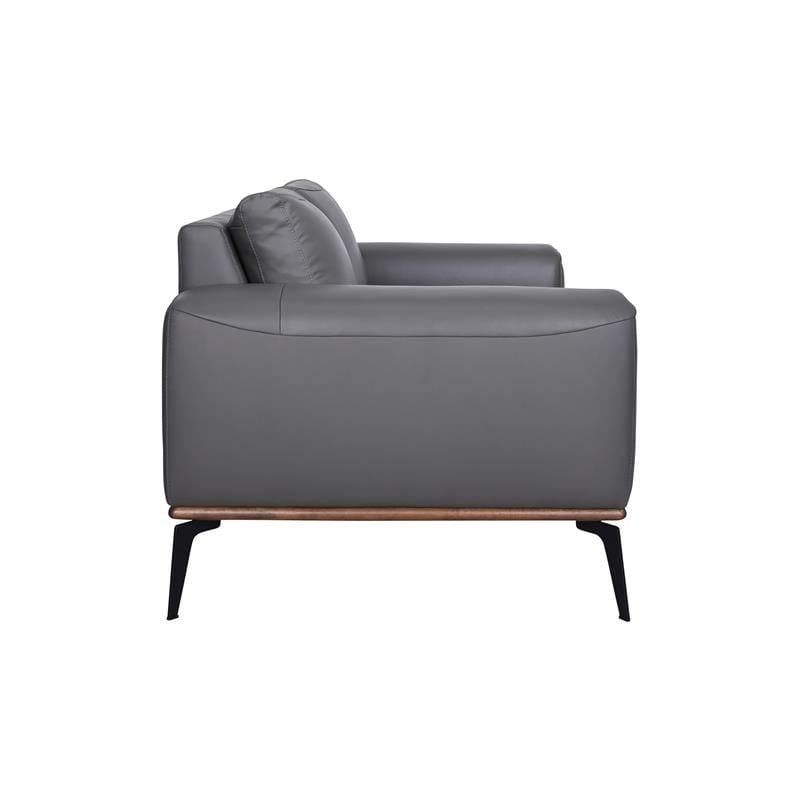 Porter Designs Pietro Top Grain Leather Loveseat - Gray