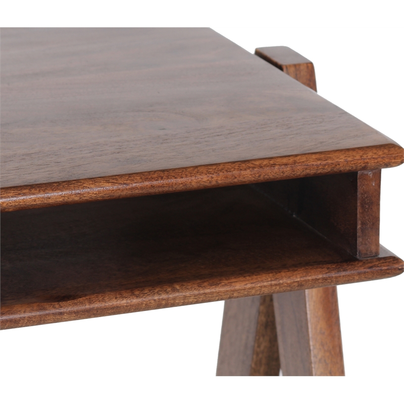 Porter Designs Portola Solid Acacia Wood Desk - Brown