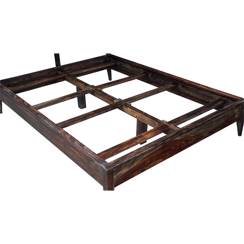 Porter Designs Fall River Solid Sheesham Wood Bed - Gray.