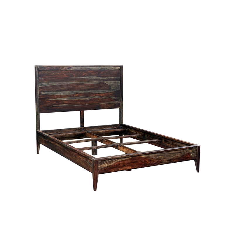 Porter Designs Fall River Solid Sheesham Wood Bed - Gray.
