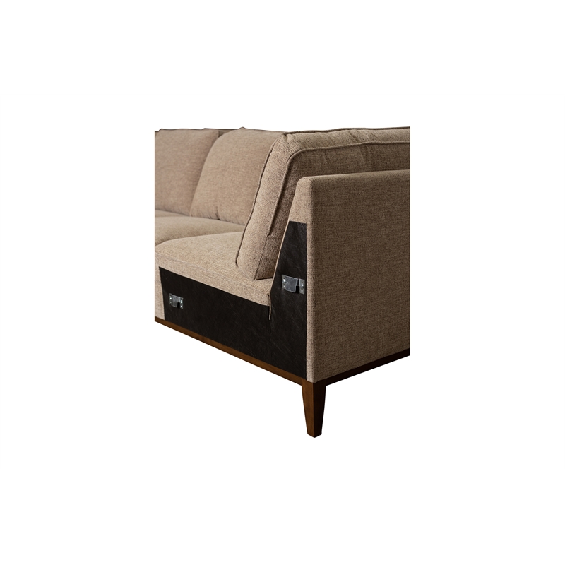 Sitswell Annie Contemporary Sectional - Cream