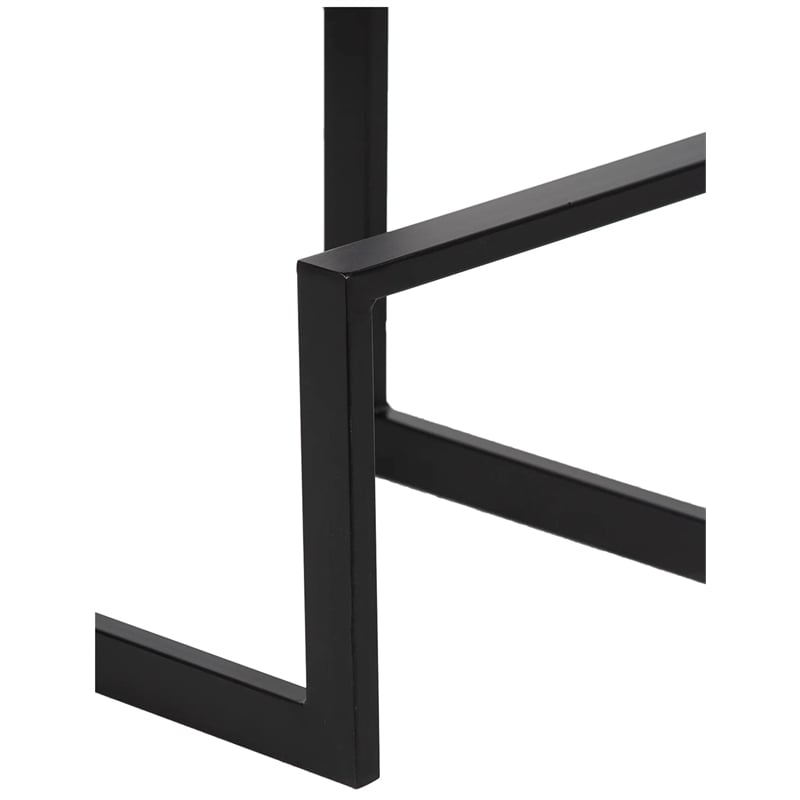 Porter Designs Cube Solid Wood & Metal Bar Stool in Brown