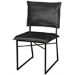Porter Designs Malin Top Quality Leather Dining Chair in Gray (Set of 2)