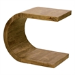 Porter Designs Ellipse Solid Acacia Wood End Table in Brown (Set of 2)