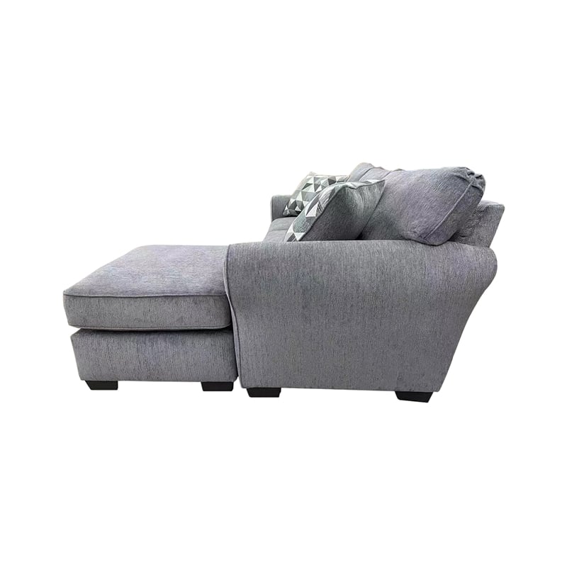 Porter Designs Savannah Soft Chenille Reversible Fabric Sectional - Gray