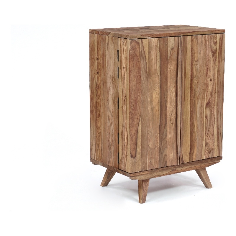 Porter Designs Fusion Solid Sheesham Wood Bar - Light Brown