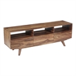 Porter Designs Fusion Solid Sheesham Wood TV Stand - Light Brown