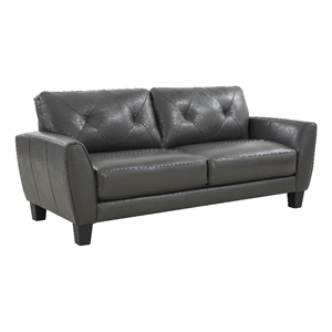 Porter Designs Trento Top Grain Leather Sofa - Gray