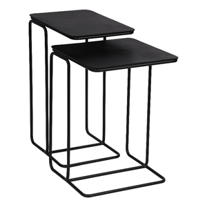 Porter Designs Nicosia Nesting End Tables - Black