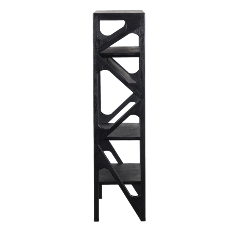 Porter Designs Canberra Black Solid Mango Wood Bookcase