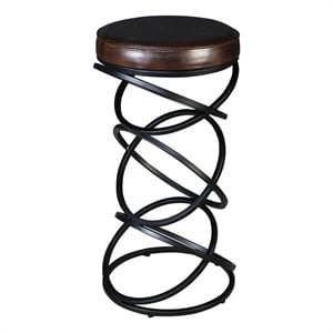 Polaris Leather 30&quot Bar Stool - Brown